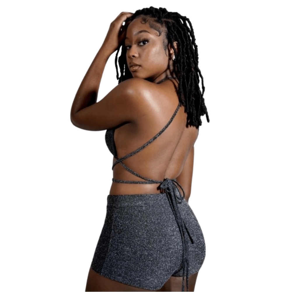Black Crossover Lingerie Set